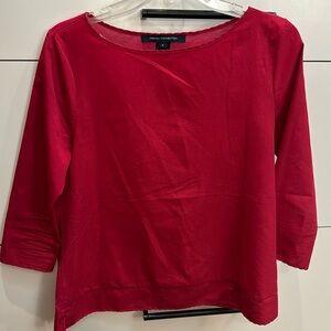 French connection red blouse size small